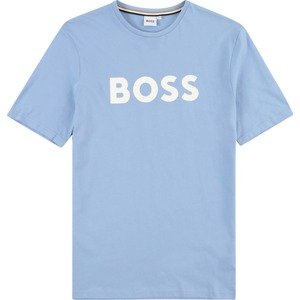 BOSS Kidswear Tričko světlemodrá / bílá