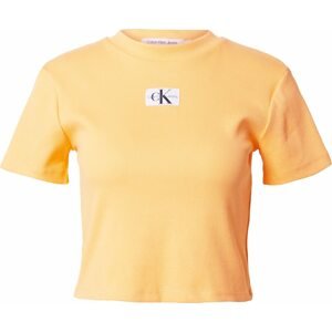 Calvin Klein Jeans Tričko jasně oranžová / černá / bílá