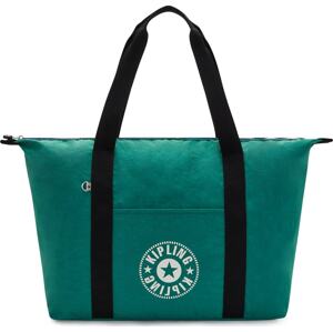 KIPLING Nákupní taška 'ART M LITE CEN' smaragdová / černá / bílá