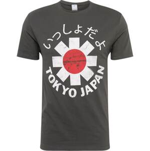 AMPLIFIED Tričko 'Tokyo' tmavě šedá / červená / bílá