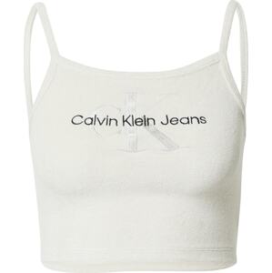 Calvin Klein Jeans Top černá / stříbrná / bílá