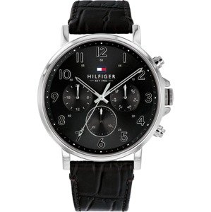 TOMMY HILFIGER Analogové hodinky 'Dressed Up, 1710381' černá / stříbrná