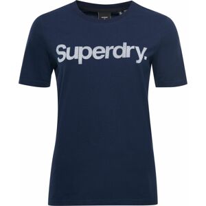 Superdry Tričko tmavě modrá / bílá