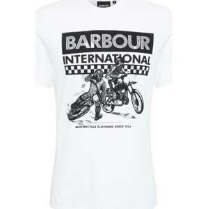 Barbour International Tričko černá / bílá