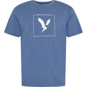 American Eagle Tričko modrá / bílá