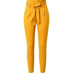 VERO MODA Kalhoty se sklady v pase 'Eva' zlatě žlutá