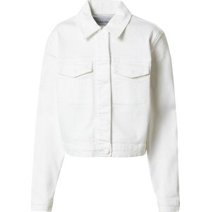 Calvin Klein Přechodná bunda bílá džínovina