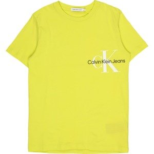 Calvin Klein Jeans Tričko limone / černá / bílá