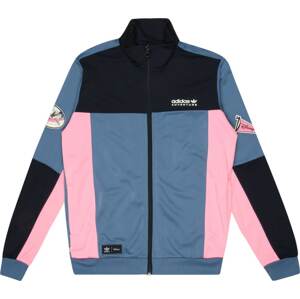 ADIDAS ORIGINALS Přechodná bunda chladná modrá / růžová / černá / bílá