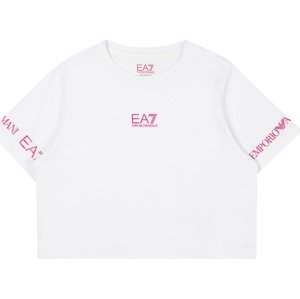 EA7 Emporio Armani Tričko pink / bílá