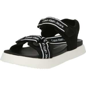 Calvin Klein Jeans Sandály černá / bílá