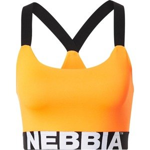 NEBBIA Sportovní podprsenka 'Lift Hero' oranžová / černá / bílá