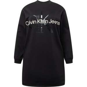 Calvin Klein Jeans Curve Šaty černá / bílá