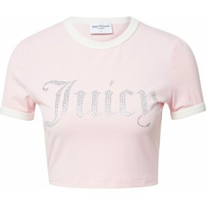 Juicy Couture White Label Tričko růžová / stříbrná / bílá