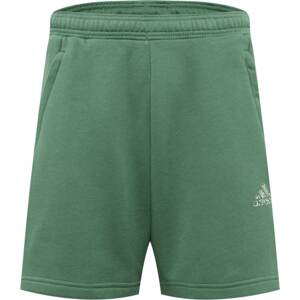 ADIDAS SPORTSWEAR Sportovní kalhoty tmavě zelená / černá / bílá