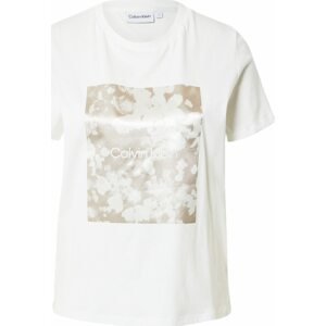 Calvin Klein Tričko krémová / nažloutlá / bílá