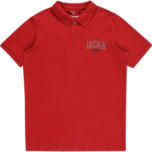 Jack & Jones Junior Tričko 'THOMAS' červená / černá / bílá