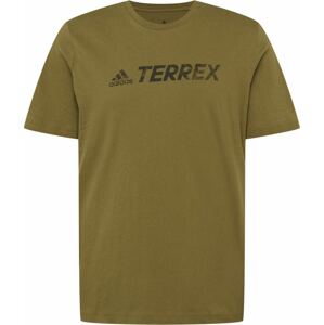 ADIDAS TERREX Funkční tričko olivová / černá