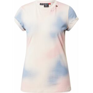 Ragwear Tričko kouřově modrá / růžová / bílá