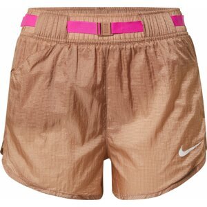 NIKE Sportovní kalhoty 'Clash' bronzová / pink