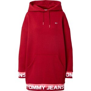 Tommy Jeans Šaty růžová / červená / bílá