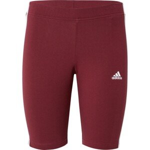 ADIDAS SPORTSWEAR Sportovní kalhoty tmavě červená / bílá