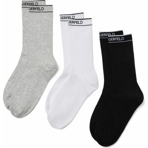Karl Lagerfeld Ponožky šedá / černá / bílá