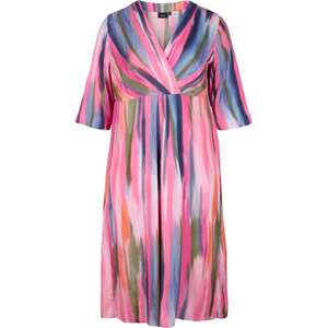 Zizzi Košilové šaty mix barev / světle růžová