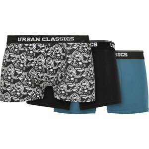 Urban Classics Boxerky nebeská modř / černá / bílá