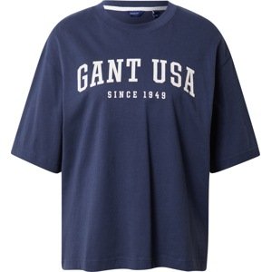 GANT Oversized tričko námořnická modř / bílá