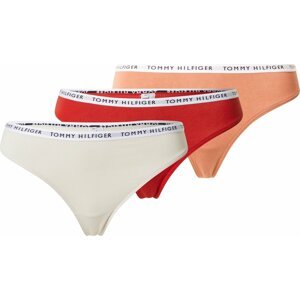 Tommy Hilfiger Underwear Tanga krémová / pastelově oranžová / ohnivá červená / bílá