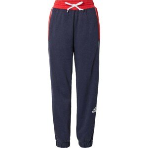 ADIDAS SPORTSWEAR Sportovní kalhoty tmavě modrá / světle červená / bílá