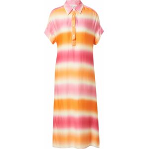 FRNCH PARIS Košilové šaty 'Galiena' krémová / mandarinkoná / světle růžová