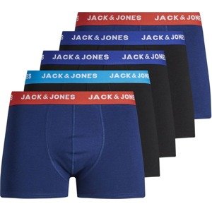 JACK & JONES Boxerky azurová modrá / tmavě modrá / červená / černá / bílá