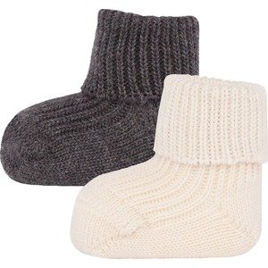 EWERS Ponožky antracitová / barva bílé vlny