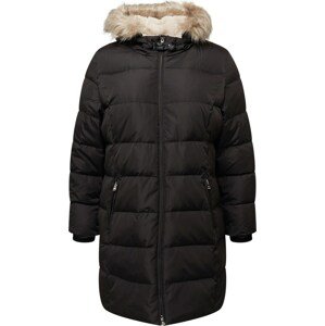 Lauren Ralph Lauren Plus Zimní kabát nažloutlá / černá