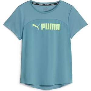 PUMA Funkční tričko azurová modrá / světle zelená