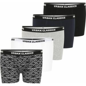 Urban Classics Boxerky námořnická modř / šedá / černá / bílá