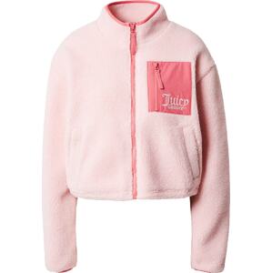 Juicy Couture Sport Funkční fleecová mikina pink / růžová / bílá