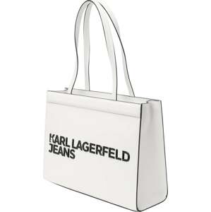 KARL LAGERFELD JEANS Nákupní taška černá / bílá
