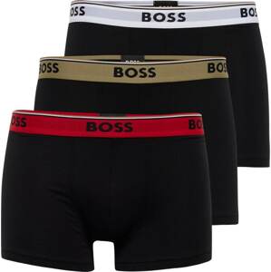 BOSS Black Boxerky 'Power' khaki / červená / černá / offwhite
