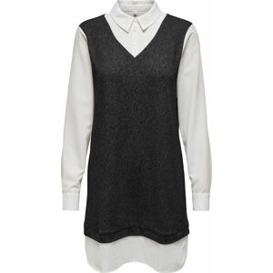 JDY Košilové šaty 'TONSY' černý melír / bílá