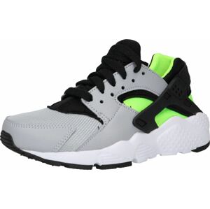 Nike Sportswear Tenisky 'Huarache Run' šedá / svítivě zelená / černá