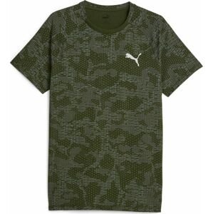 PUMA Funkční tričko 'EVOSTRIPE' zelená / bílá