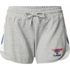 Hummel Sportovní kalhoty 'Durban' námořnická modř / šedý melír / červená / bílá