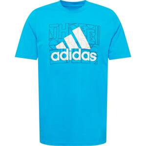 ADIDAS SPORTSWEAR Funkční tričko nebeská modř / černá / bílá