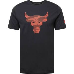 UNDER ARMOUR Funkční tričko 'Rock Brahma Bull' rezavě červená / černá