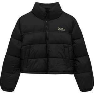 Pull&Bear Zimní bunda béžová / černá