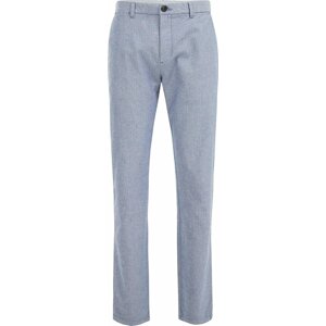 WE Fashion Chino kalhoty kouřově modrá / světle šedá