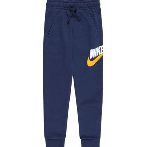 Nike Sportswear Kalhoty námořnická modř / oranžová / bílá